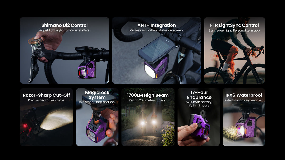 MagicShine EVO 1700 UT Purple — feature overview