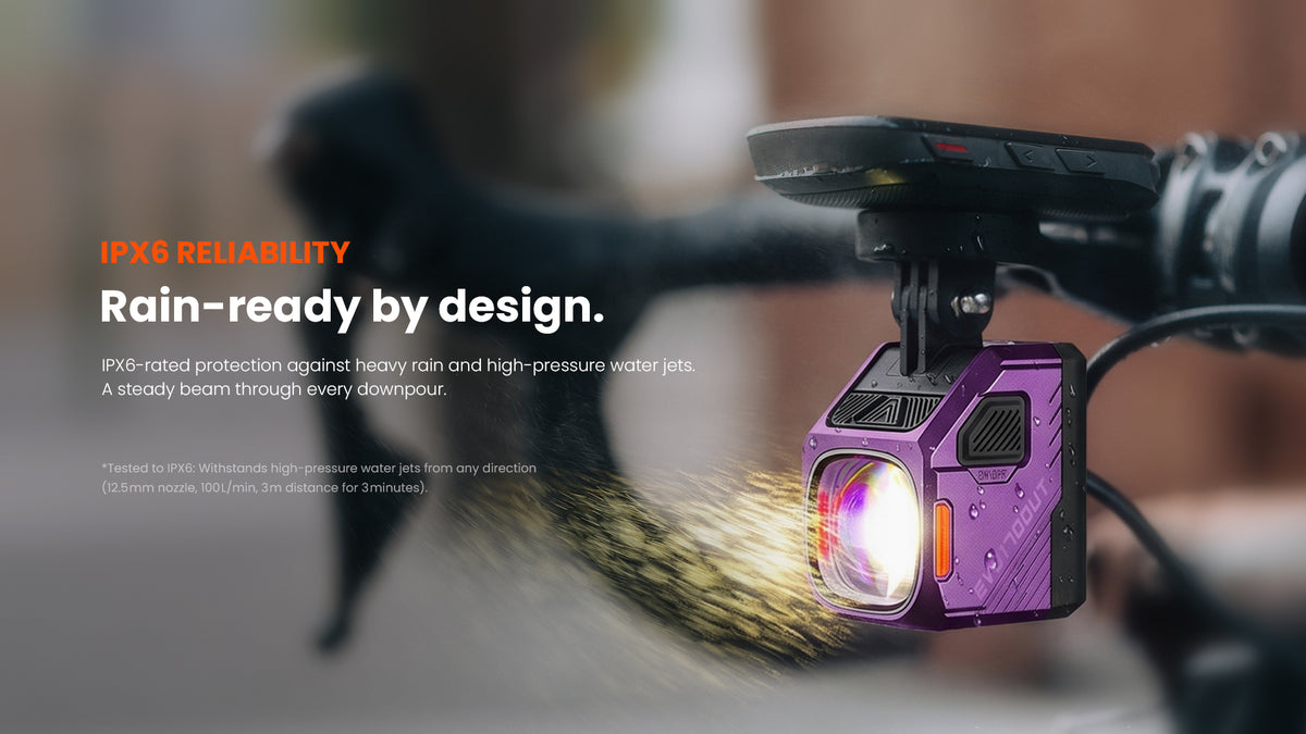 MagicShine EVO 1700 UT Purple — IPX6 rain-ready