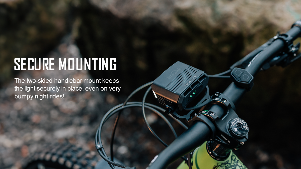 MagicShine MONTEER 12000 — secure handlebar mounting